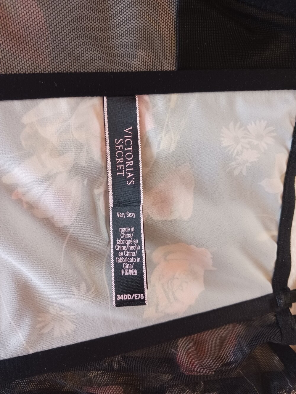 Victoria's Secret - Black Floral Lace-Trim Bustier - Picture 5 of 6